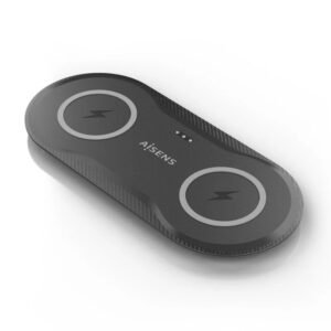 BASE DE CARGA AISENS WIRELESS SMARTPHONE/AURICULAR 15W USB-C BLACK