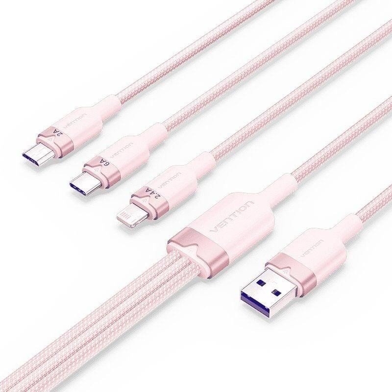 cable-3-en-1-vention-usba-20-usbclightningmicrob-15m-aluminio-rose