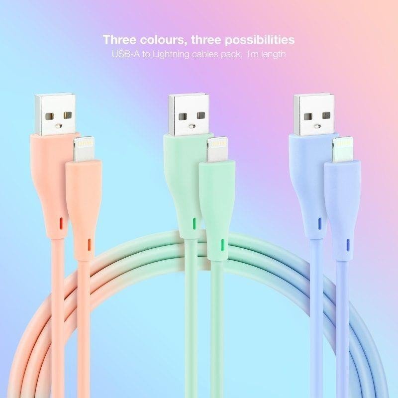 cable-lightning-a-usb-20-nanocable-am-1m-3ud-blue-pink-green-liso-1