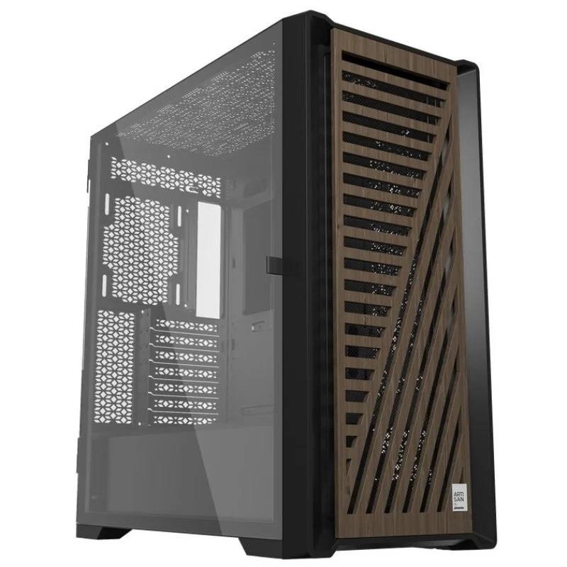 caja-ordenador-gaming-phoenix-artisan-noble-black-frontal-madera-atx