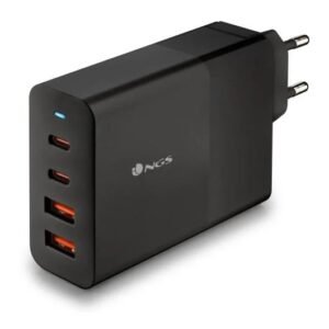 CARGADOR DE PORTATIL NGS BUD GAN 2XUSB-C/X2USB-A 100W BLACK