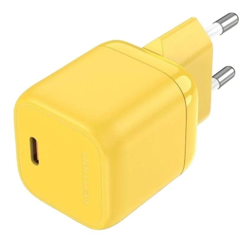 cargador-smartphonetablet-vention-faky0eu-usbc-30w-yellow