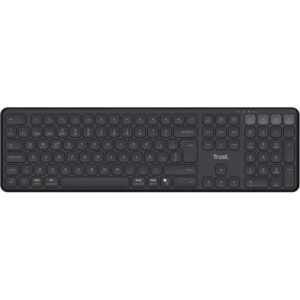 TECLADO TRUST VAIYA RECARGABLE WIRELESS BLUETOOTH BLACK